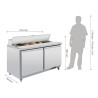 Ettevalmistuslett 2 ustega - 527 L 16 X GN 1/6 - Polar - Fourniresto