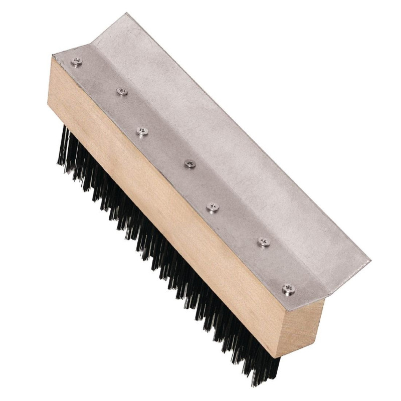 Brosse grattoir pour four à pizza - 255mm - Vogue - Fourniresto Brosse grattoir pour four à pizza - 255mm - Vogue - Fourniresto
