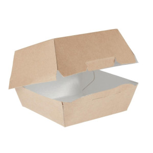 Kõrgekvaliteedilised kompostitavad Kraft Burgeri karbid - L 108mm - 250 tk - Colpac