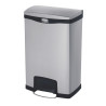 Prügikast pedaaliga eesmine roostevabast terasest Slim Jim - 50L - Rubbermaid