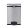 Prügikast pedaaliga eesmises osas roostevabast terasest Slim Jim - 90L - Rubbermaid