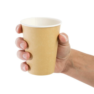 Ühekordsed pruunid kuuma joogi tassid - 340ml - 1000 tükki komplektis - Fiesta