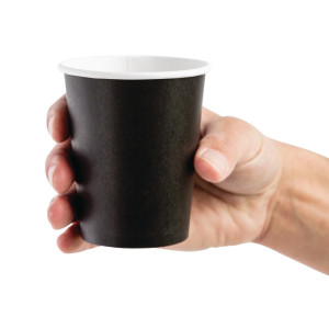 Ühekordsed mustad kuumade jookide topsid - 225 ml - 1000 tk komplekt - Fiesta