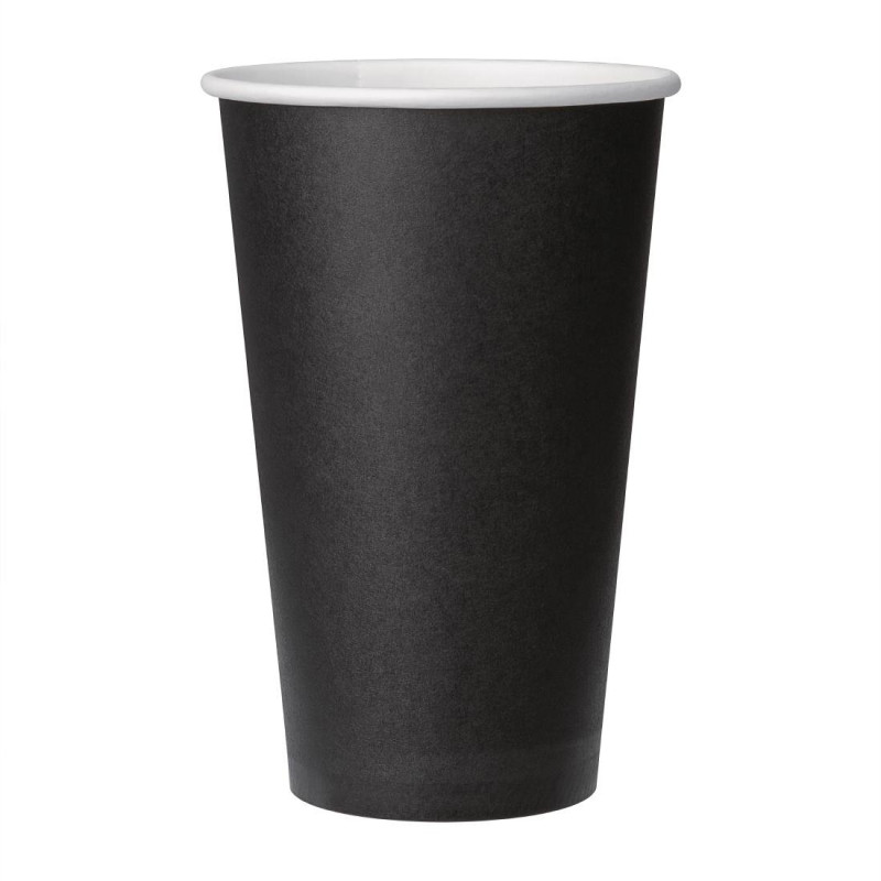 Black Single Wall Cups - 455ml - Pack of 1000 - Fiesta Black Single Wall Cups - 455ml - Pack of 1000 - Fiesta