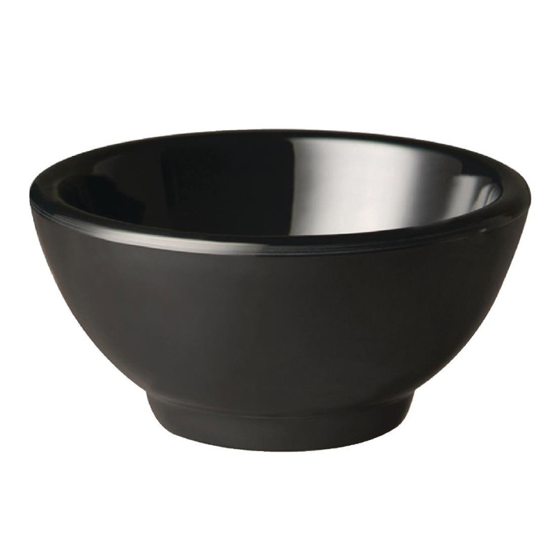 Bol Rond En Mélamine Pure Noir - Ø90Mm - APS - Fourniresto Bol Rond En Mélamine Pure Noir - Ø90Mm - APS - Fourniresto