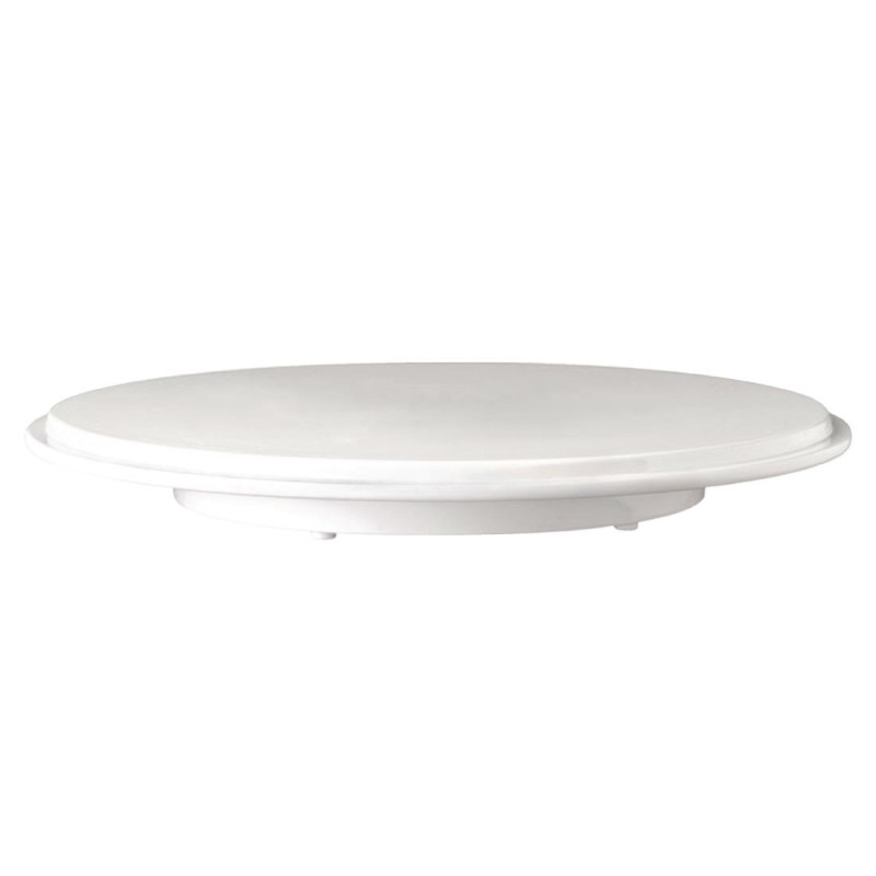 Cake Plate in Pure White Melamine - Ø310mm - APS - Fourniresto Cake Plate in Pure White Melamine - Ø310mm - APS - Fourniresto
