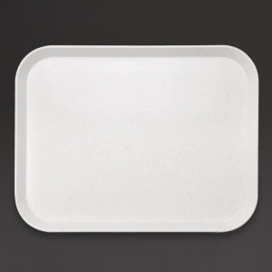 Iseteenindusega klaaskiust helehall plateau 355 x 460 mm - Olympia KRISTALLON - Fourniresto
