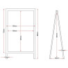 Kõnnitee tahvel puidust raamiga 850 x 500 mm - Olympia - Fourniresto
