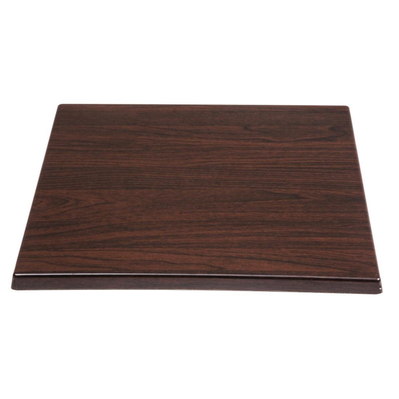 Plateau de Table Carré Marron Foncé - 600 mm - Bolero Plateau de Table Carré Marron Foncé - 600 mm - Bolero