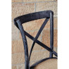 Patiniseeritud puidust toolid ristuvate seljadega - mustad - Bolero - Fourniresto