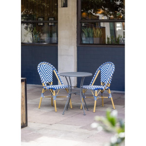 Ümmargune avatud terasest bistroolaud - 600 mm - Bolero - Fourniresto