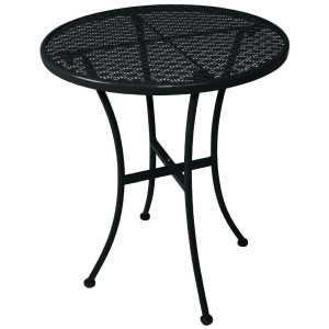Ümar aukudega terasest bistroolaud - must - 600 mm - Bolero - Fourniresto