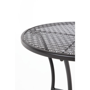 Ümar aukudega terasest bistroolaud - must - 600 mm - Bolero - Fourniresto