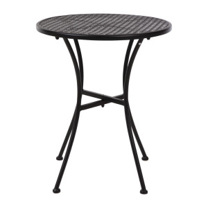 Ümar aukudega terasest bistroolaud - must - 600 mm - Bolero - Fourniresto