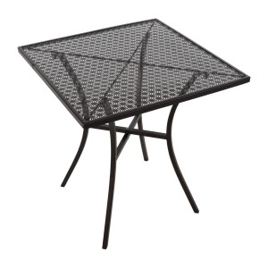 Ruudukujuline avatud terasest bistroolilaud - must - 700 mm - Bolero - Fourniresto