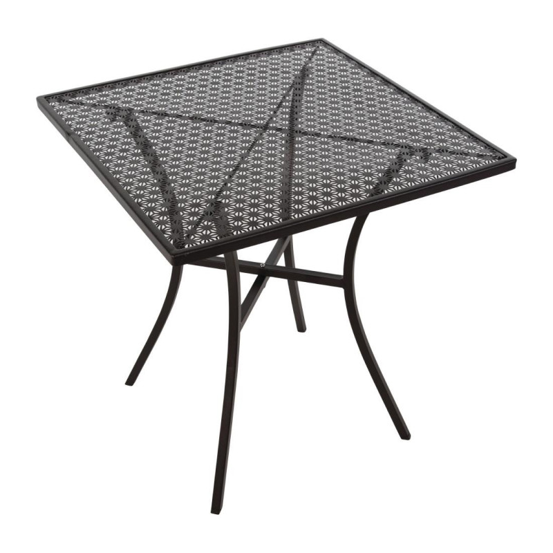 Ruudukujuline avatud terasest bistroolilaud - must - 700 mm - Bolero - Fourniresto Ruudukujuline avatud terasest bistroolilaud - must - 700 mm - Bolero - Fourniresto