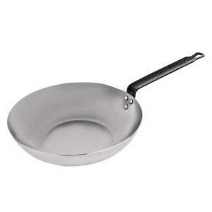 Wok süsinikterasest 28 cm - Vogue - Fourniresto
