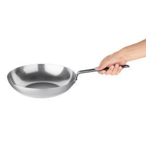 Wok süsinikterasest 28 cm - Vogue - Fourniresto