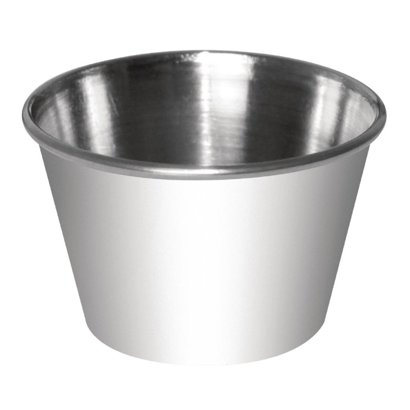 Stainless Steel Sauce Pots - 70ml - Olympia - Fourniresto Stainless Steel Sauce Pots - 70ml - Olympia - Fourniresto