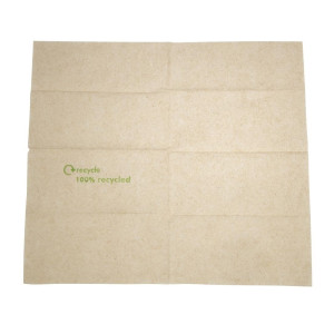 Salvrätikud 1 kiht taaskasutatud paberist jaoturiga 320 x 300mm - 6000 tk komplektis - FourniResto
