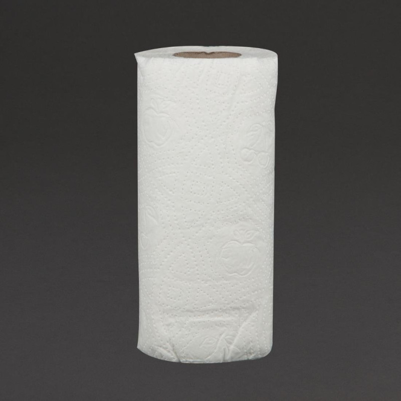 White 2-Ply Paper Towel - L 11.5 m - Pack of 24 - Jantex White 2-Ply Paper Towel - L 11.5 m - Pack of 24 - Jantex