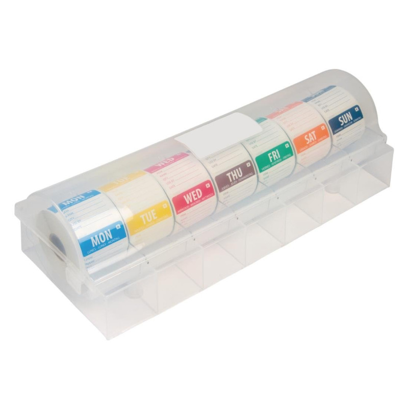 Soluble Food Labels Color Code with 50mm Dispenser - Vogue Soluble Food Labels Color Code with 50mm Dispenser - Vogue