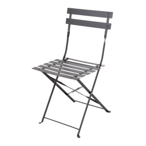 Terrassitoolid terasest - mustad - 2 tk komplektis - Bolero - Fourniresto