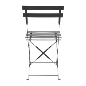 Terrassitoolid terasest - mustad - 2 tk komplektis - Bolero - Fourniresto