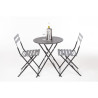 Terrassitoolid terasest - mustad - 2 tk komplektis - Bolero - Fourniresto