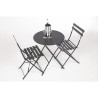 Terrassitoolid terasest - mustad - 2 tk komplektis - Bolero - Fourniresto