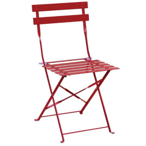 Terrassitoolid terasest - punased - 2 tk komplektis - Bolero - Fourniresto