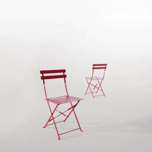 Terrassitoolid terasest - punased - 2 tk komplektis - Bolero - Fourniresto