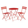 Terrassitoolid terasest - punased - 2 tk komplektis - Bolero - Fourniresto