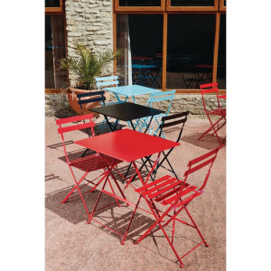 Terrassitoolid terasest - punased - 2 tk komplektis - Bolero - Fourniresto
