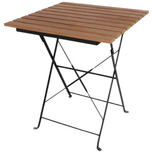Ruudukujuline bistroolaud puiduimitatsiooniga - 600mm - Bolero - Fourniresto