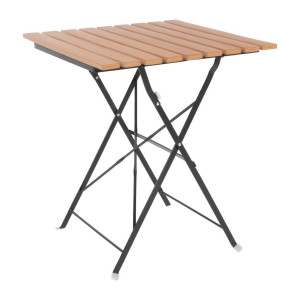 Ruudukujuline bistroolaud puiduimitatsiooniga - 600mm - Bolero - Fourniresto