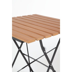 Ruudukujuline bistroolaud puiduimitatsiooniga - 600mm - Bolero - Fourniresto