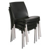 Bistro kohvikutoolid mustad - 4 tk komplektis - Bolero