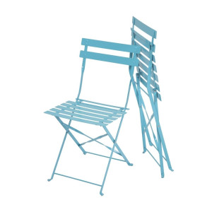 Terrassitoolid terasest - türkiissinine - 2 tk komplektis - Bolero - Fourniresto