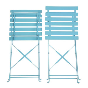 Terrassitoolid terasest - türkiissinine - 2 tk komplektis - Bolero - Fourniresto