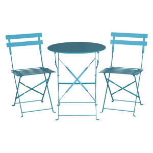 Terrassitoolid terasest - türkiissinine - 2 tk komplektis - Bolero - Fourniresto