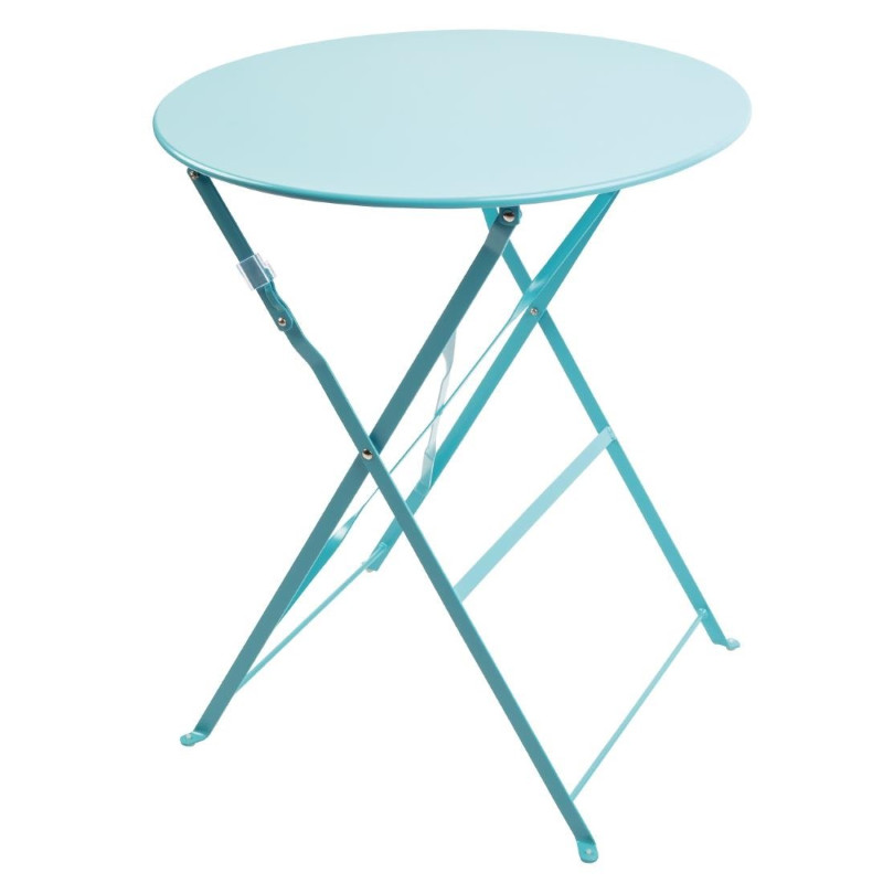 Terrassilaud ümmargune terasest - türkiissinine - 595mm - Bolero - Fourniresto Terrassilaud ümmargune terasest - türkiissinine - 595mm - Bolero - Fourniresto