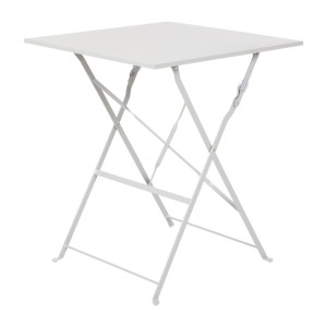 Värvitud terasest ruudukujuline terrassilaud - hall - 600mm - Bolero - Fourniresto