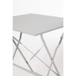 Värvitud terasest ruudukujuline terrassilaud - hall - 600mm - Bolero - Fourniresto