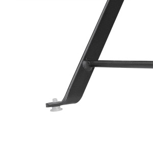 Must terassilaud ruudukujuline mustast terasest - 600 mm - Bolero - Fourniresto