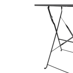 Must terassilaud ruudukujuline mustast terasest - 600 mm - Bolero - Fourniresto