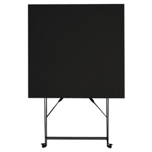Must terassilaud ruudukujuline mustast terasest - 600 mm - Bolero - Fourniresto
