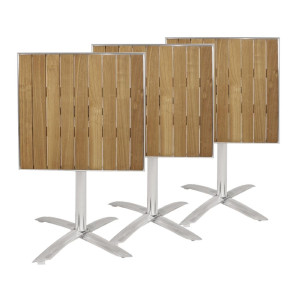 Bistro lauake, kandikuga, pööratav, tuhkpuu - 600mm - Bolero - Fourniresto