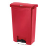 Prügikast pedaaliga Slim Jim punane - 50L - Rubbermaid