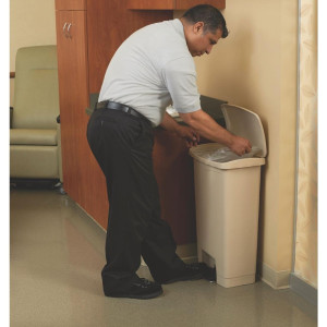 Prügikast pedaaliga Slim Jim Beige - 50L - Rubbermaid